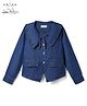 Arias Cotton Woven Full Sleeves Medium Wash Denim Shirt Style Top With Pocket Flap and Dori - Blue