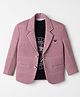 Dapper Dudes Cotton Woven Full Sleeves Textured Blazer With Printed Tee - Pink