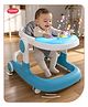 Aditi Toys Baby Walker features adjustable height, music, lights, activity tray, detachable food tray, foldable design, and push-walker support