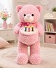 Besties 60 cm Cake Teddy Bear Soft Toy | Gifting for Birthday, Anniversary or Other Occasions | Boys & Girls | Stuffed Animal Baby Safe | Cuddle & Travel Partner | Room & Car Décor - Pink