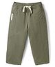 Bonfino Cotton Elastane Woven Full Length Balloon Trouser in Olive Green