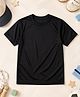 RISH Knit Half Sleeves Solid Tee - Black