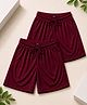 RISH Knit Pack Of 2 Textured Shorts - Maroon