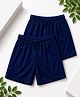 RISH Knit Pack Of 2 Textured Shorts - Navy Blue