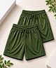 RISH Knit Pack Of 2 Textured Shorts - Olive Green
