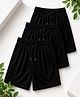 RISH Knit Pack Of 3 Textured Shorts - Black