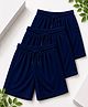 RISH Knit Pack Of 3 Textured Shorts - Navy Blue