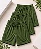 RISH Knit Pack Of 3 Textured Shorts - Olive Green