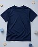 RISH Knit Half Sleeves Solid Tee - Navy Blue