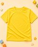 RISH Knit Half Sleeves Solid Tee - Yellow