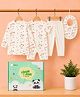 Kidbea Cotton Knit To Knit Pack Of 4 Full Sleeves All Over Printed Multi-Pack/ Value Packs - Offwhite