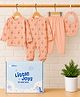 Kidbea Cotton Knit To Knit Pack Of 4 Full Sleeves All Over Printed Multi-Pack/ Value Packs - Pink