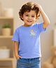 Kidbea Bamboo Knit Half Sleeves Fish Printed Tee - Blue