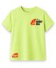 Kidbea Bamboo Knit Half Sleeves Basketball Text Printed Tee - Green