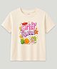 Kidbea Bamboo Knit Half Sleeves Snail & Girls Rule Text  Printed Tee - Off White