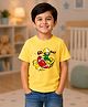 Kidbea Bamboo Knit Half Sleeves Boy & Go Fast Text  Printed Tee - Yellow