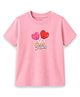Kidbea Bamboo Knit Half Sleeves Hearts & Sweet Treats Text Printed Tee - Pink