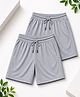 RISH Knit Pack Of 2 Textured Shorts - Grey