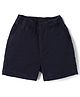 Bonfino Cotton Elastane Woven Short Length Shorts in Navy Blue
