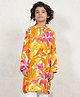 Bugandbees Viscose Rayon Woven Full Sleeves Floral  Printed Kurta - Multi Colour