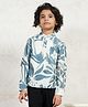 Bugandbees Woven Full Sleeves Floral Printed Short Kurta - Multi Colour