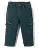 Bonfino 100% Cotton Woven Washed Cargo Trouser Full Length in Green