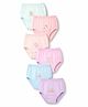 Zero Cotton Regular Panties With Animal & Rainbow Print Pack Of 6 - Pink Peach Green & Purple