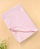 Zero Interlock Knit Towel With Polka Dot Print L 80 x B 80 cm- Baby Peach