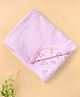 Zero Interlock Knit Towel With Giraffe Print L 80 x B 80 cm- PInk