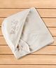 Zero Interlock Knit Hooded Towel With Bear Print L 80 x B 80 cm - Cream