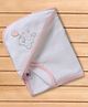 Zero Interlock Knit Hooded Towel With Animal Embroidered L 85 x B 85 cm - Pink