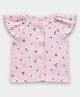 Carter's Organic Cotton Woven Raglan Half Sleeves Floral Printed Front Open Top - Pink