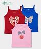 Carter's 3-Pack Organic Cotton Camisoles In Assorted Prints With Anti Microbial Finish - Pink  - 3T - Cotton - (3 to 4 Years)