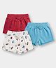 Carter's Organic Cotton Woven Mid Thigh Shorts with Helmet & Boat Print Pack of 3 - Red Sea Green & White