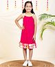 Bugandbees Rayon Woven Sleeveless Solid Dress - Magenta
