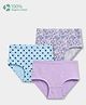 Carter'S Cotton Knit Briefs With Butterfly Print With Anti Microbial Finish Pack Of 3 - Blue & Purple