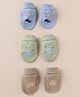 Zero Interlock Knit Mittens With Dolphin And Rainbow Print Pack Of 3 - Blue Sage & Mouse