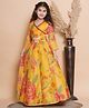 Bitiya By Bhama Silk Woven Three Fourth Sleeves Sequins Embellished Thread Work Detailed & Floral Printed Coordinating Lehenga Choli Set - Yellow