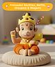 WonderBuddy 26 cm Divine Mantra Chanting Baby Hanuman with 8 Preloaded Mantras & Aartis, Musical Soft Plush Toy - Orange