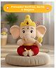 WonderBuddy 27.5 cm Divine Mantra Chanting Baby Ganesha with 10 Preloaded Mantras & Aartis, Musical Soft Plush Toy - Red
