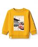Ollypop Fleece Knit Full Sleeves Sweatshirt with Racing League Print - Yellow