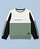 Ollypop Fleece Knit Full Sleeves  Sweatshirt with Explorer In The Making Text Print - Cream & Green