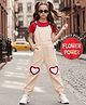 Ollington St.Cotton Single Jersey Knit Dungaree with Half Sleeves Inner Tee - Red & Off White