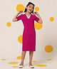 Cherry & Jerry Knit Half Sleeves  Solid Dress - Pink