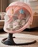 Baybee Electric Baby Swing with Adjustable Speed & Soothing Music | Baby Relaxing Swing Jhula with Mosquito Net, Safety Belt & Removable Toy | Rocking Function Cradle for New Born Babies (Pink)