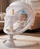 Baybee Electric Baby Swing with Adjustable Speed & Soothing Music | Baby Relaxing Swing Jhula with Mosquito Net, Safety Belt & Removable Toy | Rocking Function Cradle for New Born Babies (White)