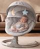 BAYBEE Premium Electric Baby Swing Cradle with Adjustable Speed Swings & Recline | Baby Electric Swing with Music, Safety Belt & Toys | Automatic Cradle & Rocker for Babies with Mosquito Net (Grey)