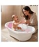 Baybee Comfort Baby Bath Tub for 0 to 5 Years | Baby Bather & Bathtub with Anti-Slip Base & Quick Drains | Bath Tub for Kids with Soft Headrest & Compact Storage for Boys & Girls (Pink)