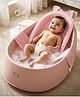Baybee Whale Baby Bath tub for 0 to 5 Years | Baby Bath Tub for Kids with Soft Mesh Cushion Support & Easy Drains | Bather & Bathtub for Newborn Boys Girls | Mini Swimming Pool for Babies (Pink)