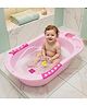 Baybee Dolphin Baby Bath Tub for 0 to 5 Years | Ergonomic Bath Tub for Kids with Non-Slip Base, Quick & Easy Drain | Premium Baby Bather with Soap Holder Bathing Tubs for Boys Girls (Pink)